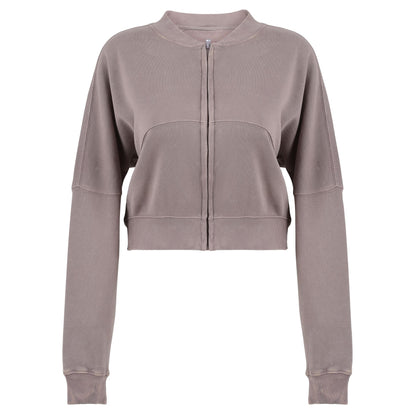 Women Crop Top Tracksuit - Jacket and Bottom